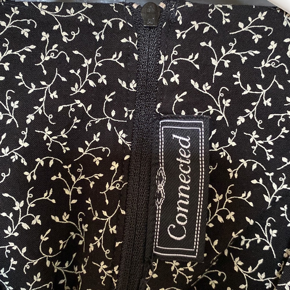 Vintage 90s Dress w/ Leaf Pattern - Picture 6 of 8